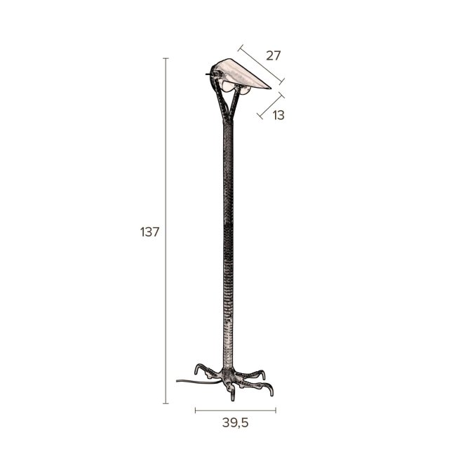 Podna lampa Falcon Black
