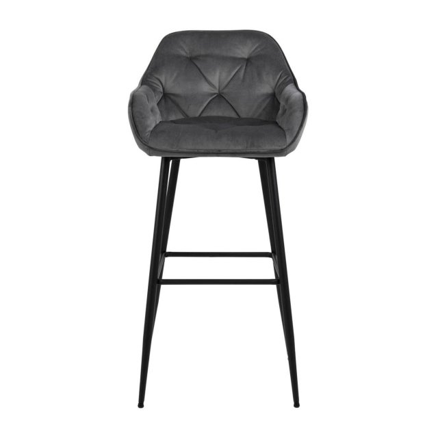 Barski stol Brooke Velvet Grey