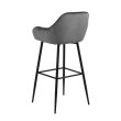 Barski stol Brooke Velvet Grey