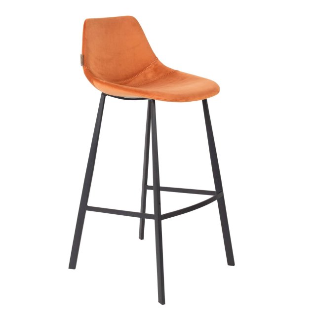 Barski stol Franky Velvet Orange
