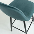 Barski stol Nilson Velvet Turquoise/Black