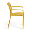 Stol z nasloni za roke Isabellini Yellow