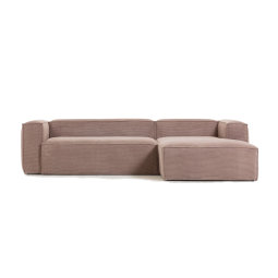 Sofa Blok Right Pink Corduroy