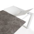 Produljivi stol Atta 120/180x80 cm Ceramic Brown/White