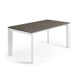 Produljivi stol Atta 140/200x90 cm Ceramic Brown/White