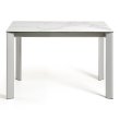 Produljivi stol Atta 120/180x80 cm Ceramic White/Grey