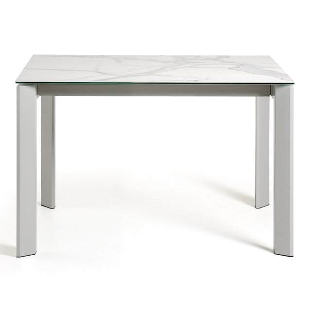 Produljivi stol Atta 120/180x80 cm Ceramic White/Grey