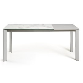 Produljivi stol Atta 160/220x90 cm Ceramic White/Grey