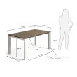 Produljivi stol Atta 160/220x90 cm Ceramic Brown/Grey