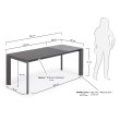 Produljivi stol Axis Volcano Rock/Dark Grey 140(200)x90 cm