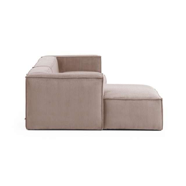 Kutna sofa Blok Left Pink Corduroy