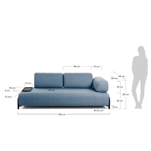 Sofa Compo Small Tray Blue