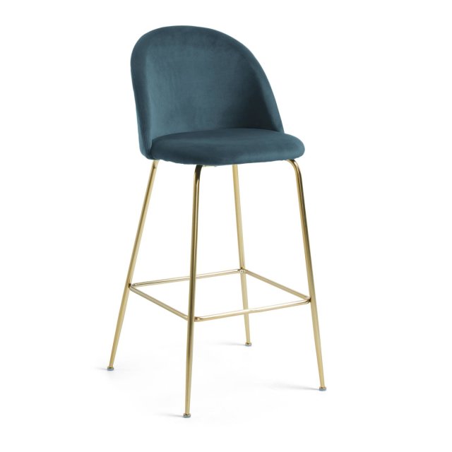 Barski stol Ivonne Velvet Turquoise