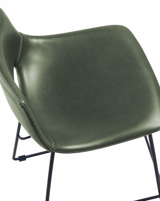 Polubarska stolica Zahara Green Leather