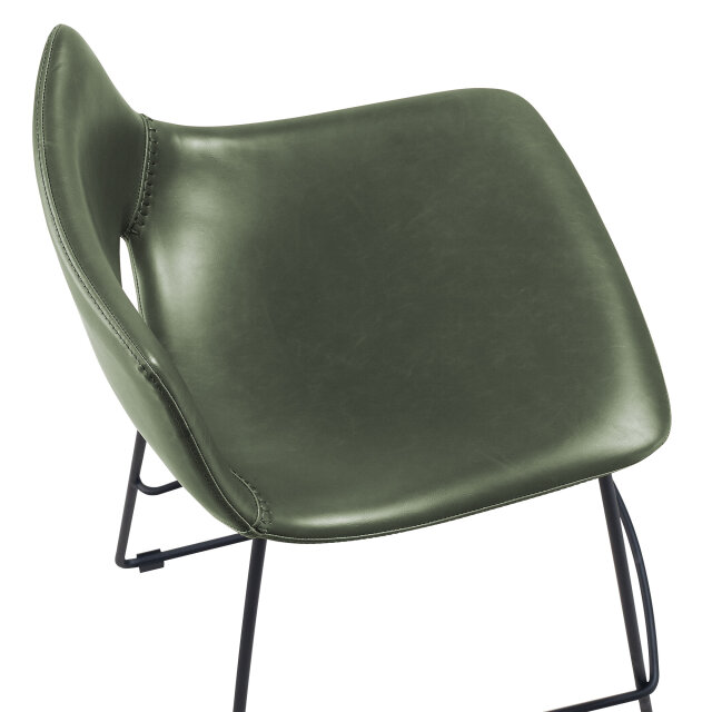 Barski stol  Zahara Green Leather