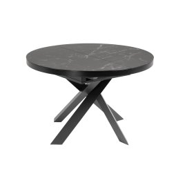 Produljivi stol Vashti Black Porcelain Ø 120(160)cm