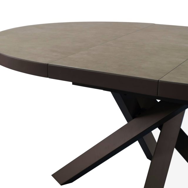 Produljivi stol Vashti Brown Ø 120(160) cm