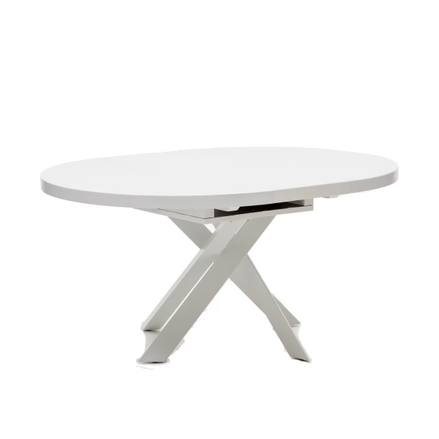 Produljivi stol Vashti Ø 120 (160) cm White