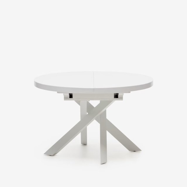 Produljivi stol Vashti Ø 120 (160) cm White