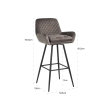 Barska stolica Linsey Stone Velvet