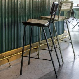 Barski stol Jort Green/Natural