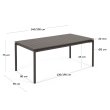 Produljivi stol Zaltana Black 140(200)x90 cm