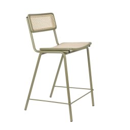 Barski stol Jort Green/Natural, 66.5 cm