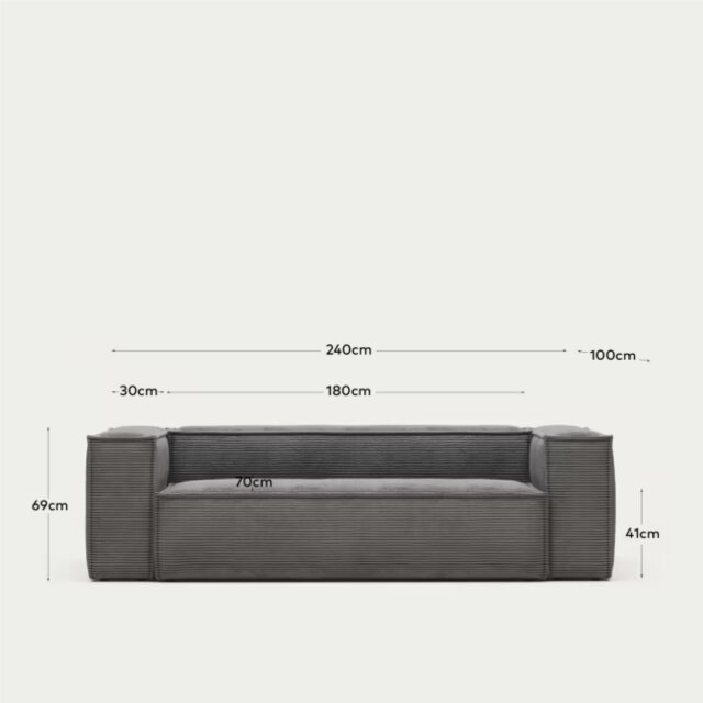 Sofa Blok Grey Corduroy