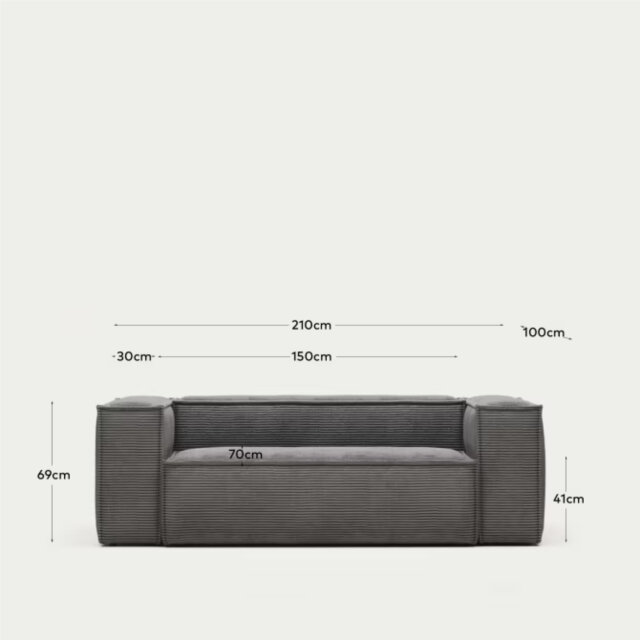 Sofa Blok Grey Corduroy