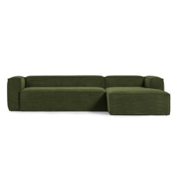 Sofa Blok Right Green Corduroy