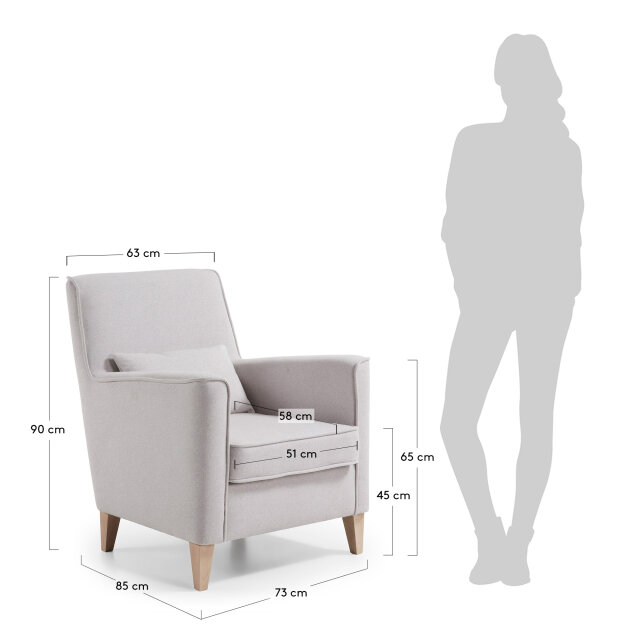 Fotelja Glam Beige