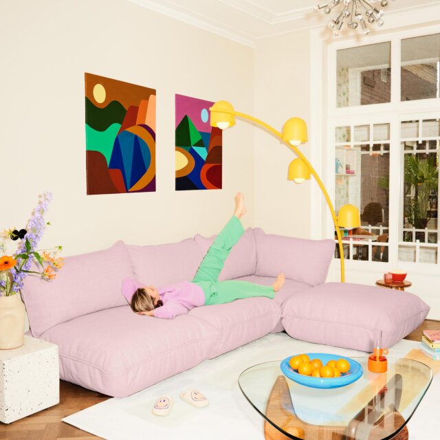 Kutna sofa Sumo Bubble Pink