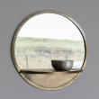 Ogledalo s policom Feyza Round Brass