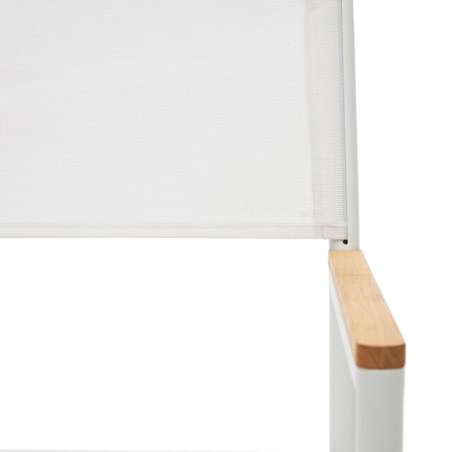 Zložljiv stol z nasloni za roke Llado White