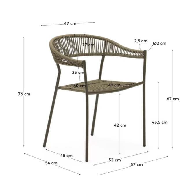 Stolica s rukonaslonom Futadera Green