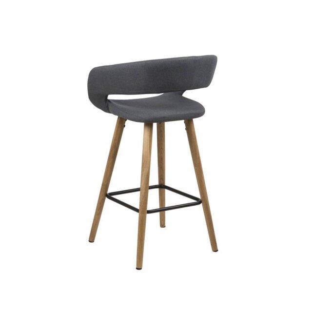 Barski stol Grace Anthracite/Natural, 66 cm