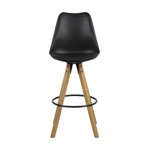 Barska stolica Dima Black/Natural - set od 2 kom.