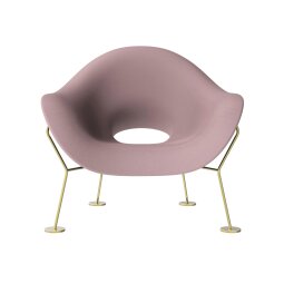 Fotelja Pupa Brass Base Pink