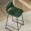 Polubarska stolica Zahara Green Synthetic Leather