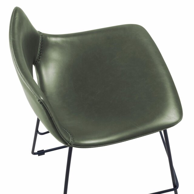 Polubarska stolica Zahara Green Synthetic Leather