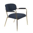 Fotelja Jolien Gold/Dark Blue