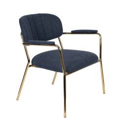 Fotelja Jolien Gold/Dark Blue