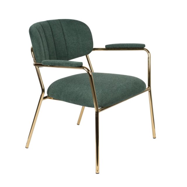 Fotelja Jolien Gold/Dark Green