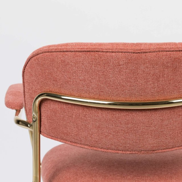 Fotelja Jolien Gold/Pink