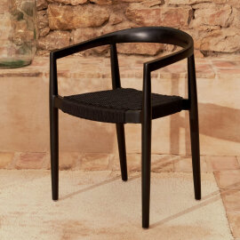 Stol z naslonom za roke Ydalia Black