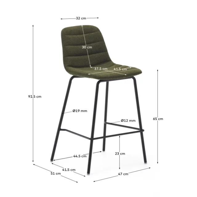 Barski stol Zunilda Dark Green 65 cm