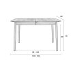 Produljivi stol Glimps 120/162x80 cm Black