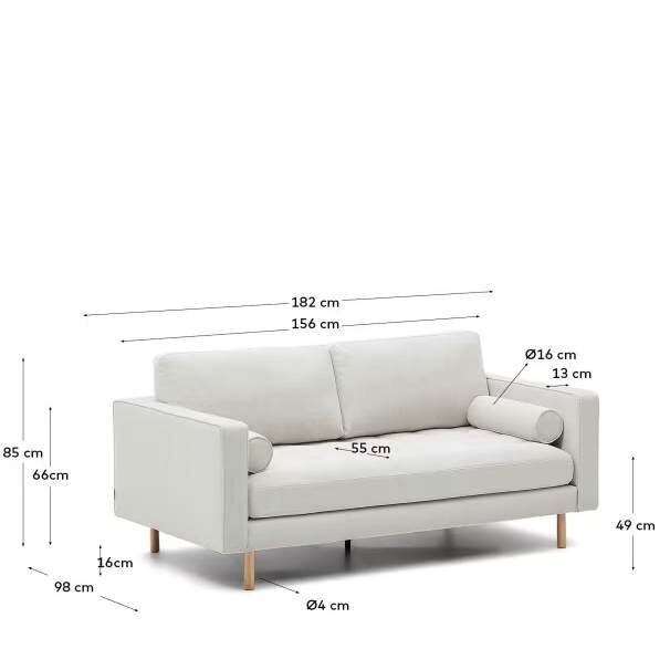 Sofa Debra White Natural  M