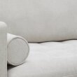 Sofa Debra White/ Black- set dvosjed i tabure